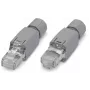 WAGO 750-975 Conector macho de cable de sistema RJ-45 para WAGO I/O System 750, gris, IP20