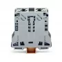 WAGO 285-150 Bloque de bornes de potencia CAGE CLAMP, 1 potencial, 2 conexiones, 10-50 mm², gris, carril DIN 35