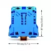 WAGO 285-154 Borne de paso de 2 conductores, 50 mm
