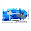 WAGO 2016-7714 Borne seccionable N de 1 conductor, 16 mm², Push-in CAGE CLAMP, azul