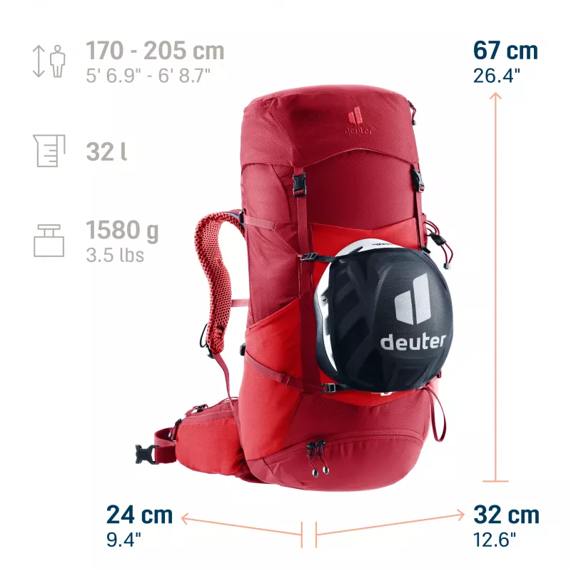 Deuter Futura Pro 32 Mochila de senderismo - Cherry/Masala