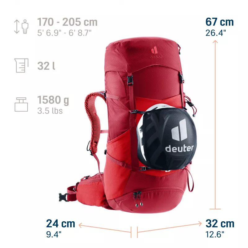 Deuter Futura Pro 32 Mochila de senderismo - Cherry/Masala