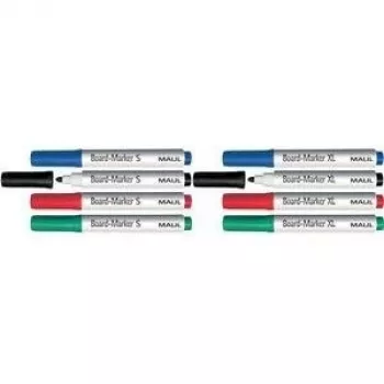 MAUL Hebel XL rotulador para pizarra blanca - punta fina - colores surtidos - pack de 4