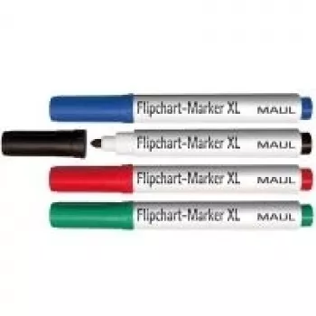 MAUL set de rotuladores para flipchart punta redonda 2,0-2,5 mm pack de 4 colores surtidos