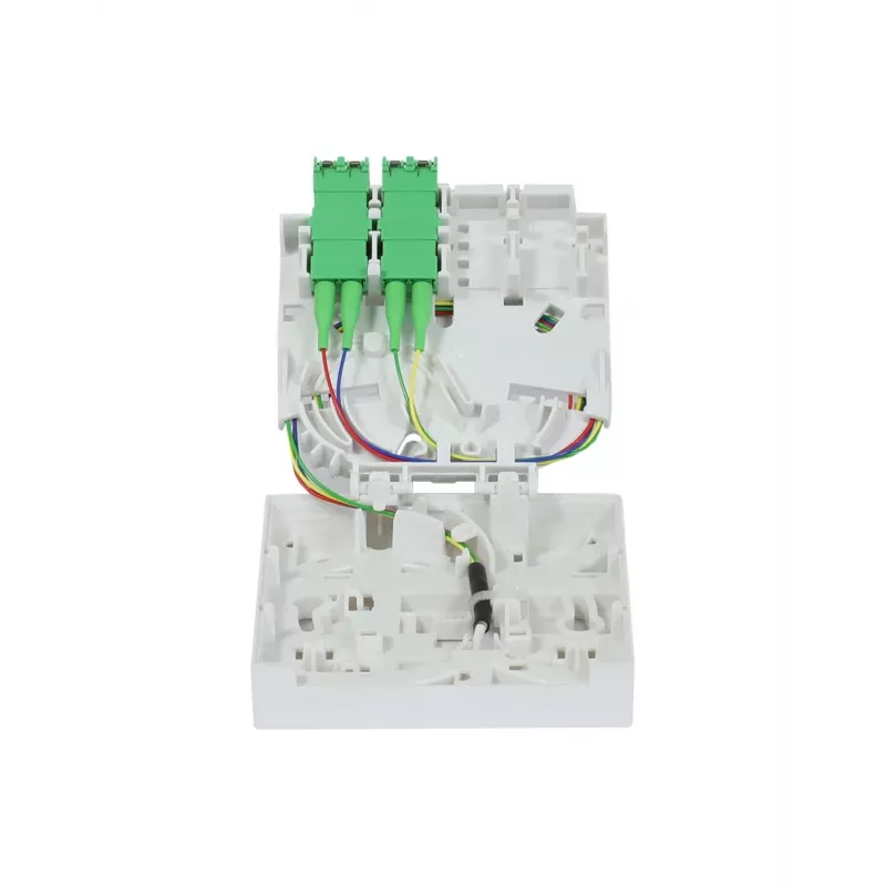 Synergy 21 FTTH Compact Box preterminada, 4xLC/APC a extremo abierto, 60m, 9/125µm, G.657.A2, 4 fibras, OD 2,2mm