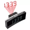PEDEA Radio despertador FM / despertador con proyección, Negro