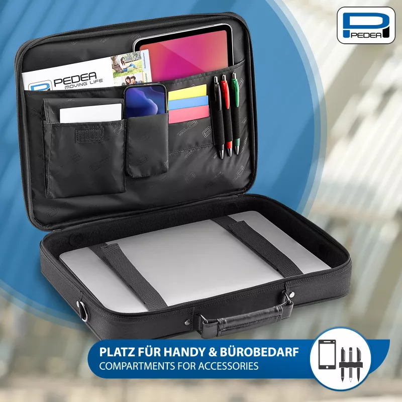 PEDEA Funda para portátil BLACKLINE 15,6 inch (39,6 cm) Negro