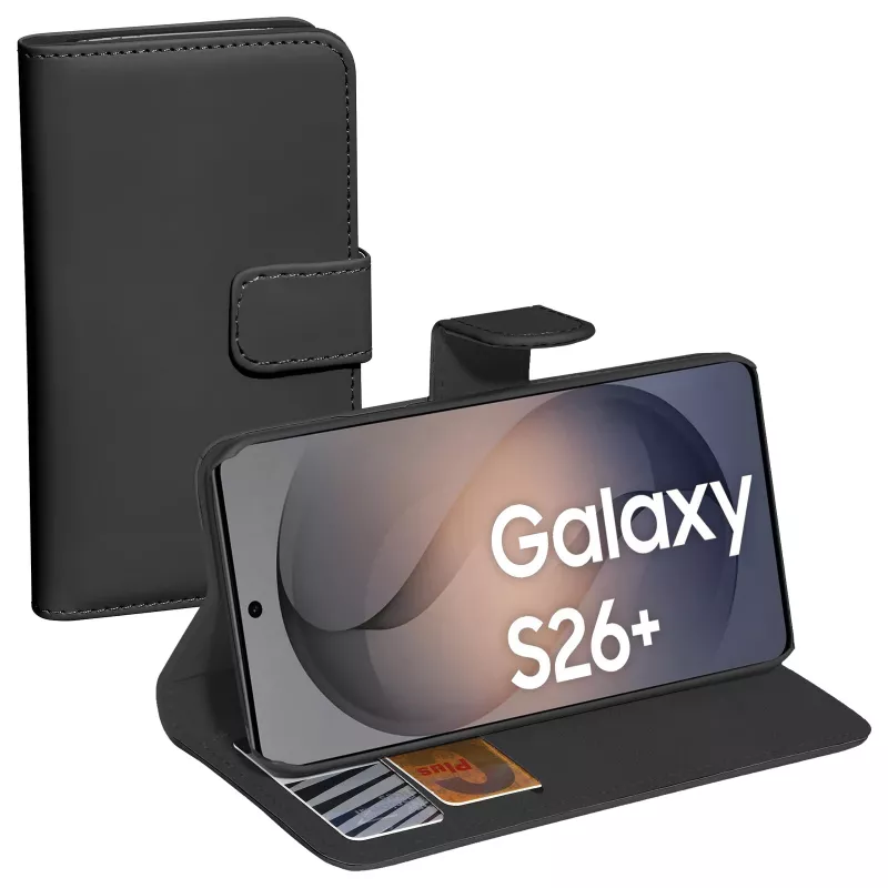 PEDEA Funda tipo libro Classic para Samsung Galaxy S26 Plus, Negro