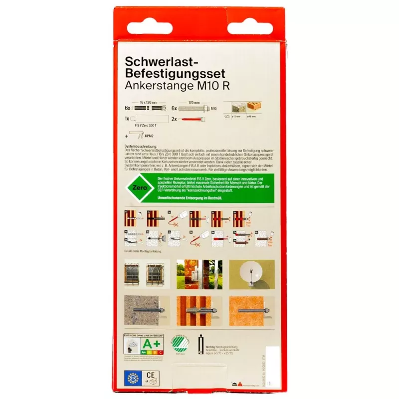 Set de fijación de alta resistencia Fischer FIS V Zero 300 T SBS M10R