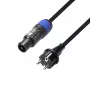 Adam Hall cable de alimentación CEE 7/7 a powerCON NAC3FCA macho, negro, 5 m