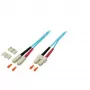 EFB Elektronik O7413.10 Latiguillo Dúplex SC-SC 50/125 µm, 10 m, OM3, Turquesa