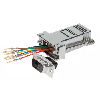 EFB Adaptador modular D-Sub9 conector macho / RJ45 conector hembra, carcasa metálica