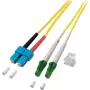 EFB-Elektronik Latiguillo Dúplex LC/APC-SC 9/125 µ, OS2, LSZH, Amarillo, 2,0 mm, 3 m