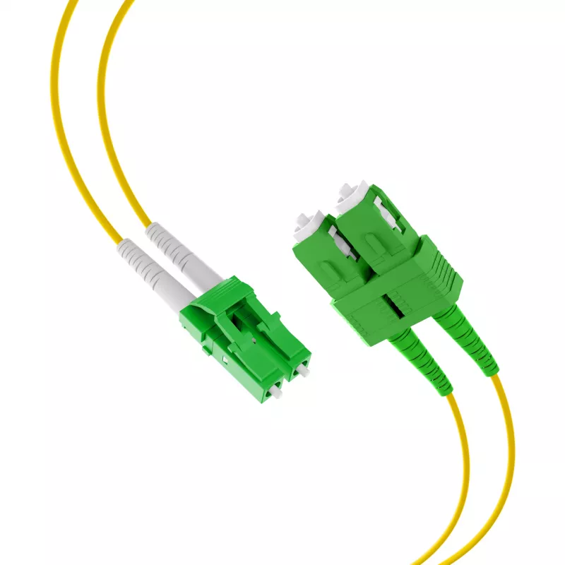 Cable dúplex EFB Elektronik LC/APC-SC/APC OS2 G652D 1 m LSZH 2 mm amarillo