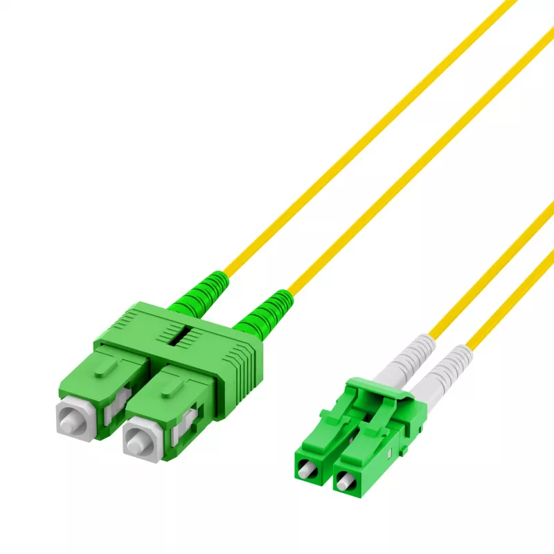 Cable dúplex EFB Elektronik LC/APC-SC/APC OS2 G652D 1 m LSZH 2 mm amarillo