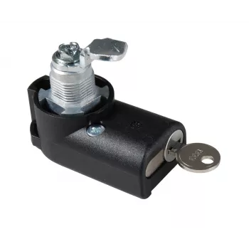 EFB Elektronik tirador giratorio compacto - asa para rack, negro, zamak