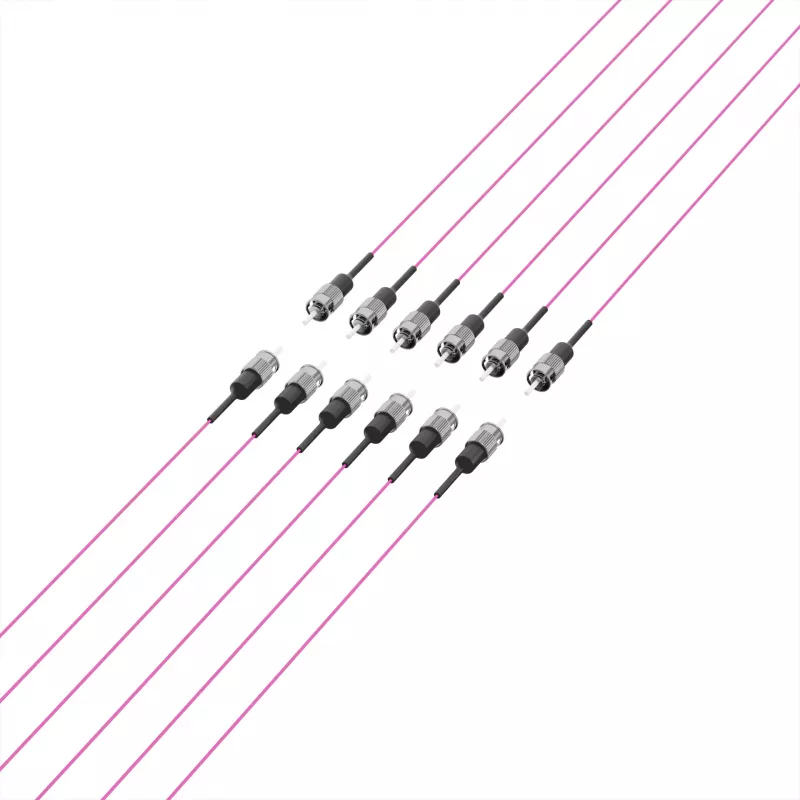 Pigtail de fibra EFB Elektronik ST 50/125 µm OM4 Erika Violet, 2 m
