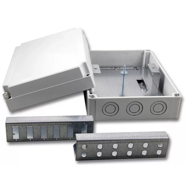 Caja de distribución de fibra óptica EFB Elektronik - RAL 7035 - 12x SC dúplex OM4