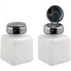 EFB Electronics Dispensador de alcohol recipiente PE con humedecedor de bastoncillos, vacío, 200 ml, blanco/translúcido