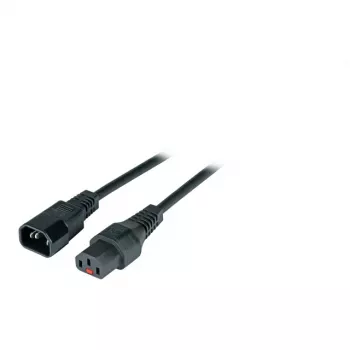 EFB-Elektronik Cable de extensión de alimentación IEC Lock C14 a C13, 2,0 m, Negro (EK601SW.2)