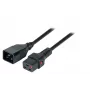 EFB-Elektronik Cable de extensión de alimentación IEC Lock C20 a C19, 3,0 m, Negro