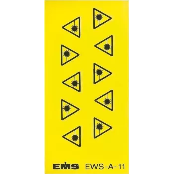 EFB Elektronik Etiqueta de advertencia láser, autoadhesiva, 50x50 mm, amarillo/negro, 10 uds.