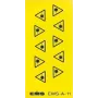 EFB Elektronik Etiqueta de advertencia láser, autoadhesiva, 50x50 mm, amarillo/negro, 10 uds.