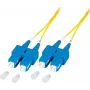 EFB Elektronik O2513.5-1.2 cable de parcheo de fibra óptica 5 m SC dúplex OS2 amarillo