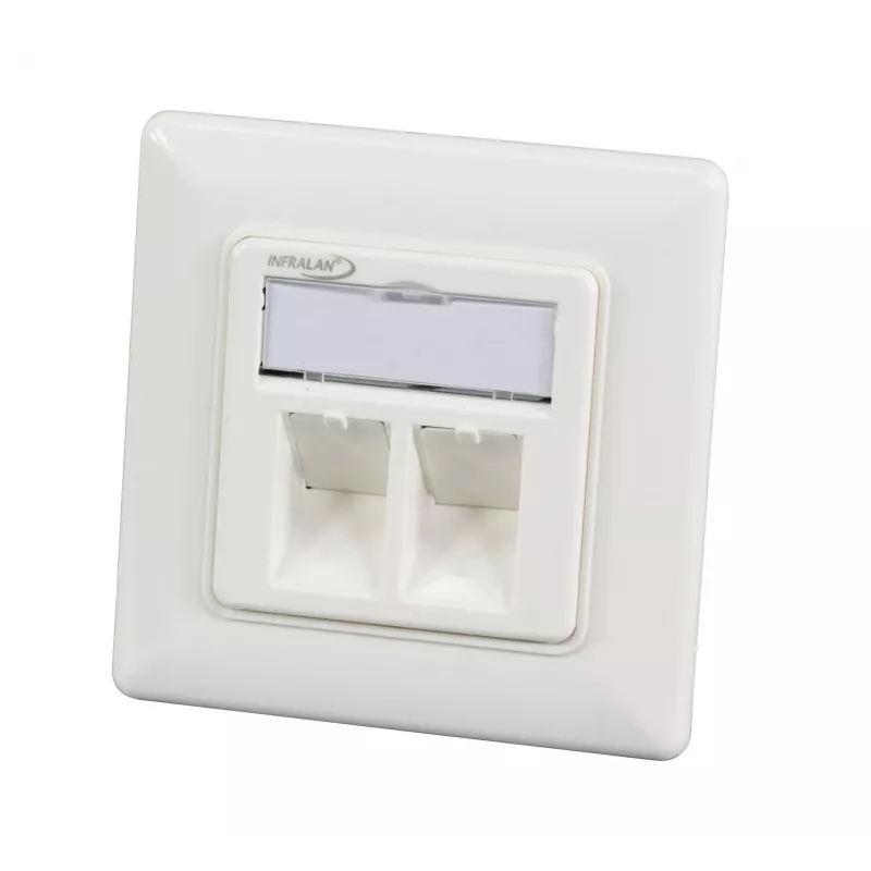 EFB Elektronik set de marco 1 puerto RAL 9010 para todos los módulos keystone INFRALAN - 1 puerto