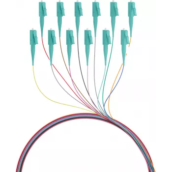 EFB Elektronik pigtail de fibra LC 50/125 OM3 set de 12 colores 2m - set de cable/adaptador - Multimode