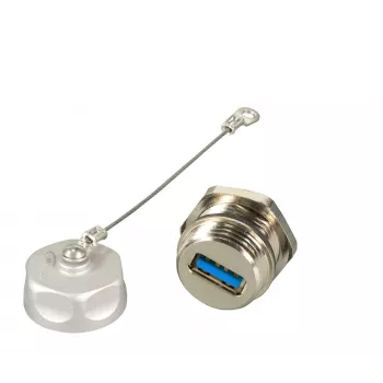 EFB Elektronik acoplador pasante USB 3.0 IP67 Type-A conector hembra / Type-A conector hembra