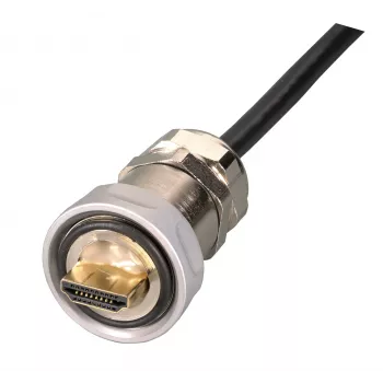 EFB IP67 prensaestopas, M25, conector macho HDMI Type-A a conector macho HDMI Type-A, 1,0 m