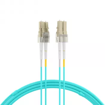 EFB Elektronik IPL-DF-LCULCU-3-0050 Cable de fibra óptica, 0,5 m, OM3, LC/UPC a LC/UPC, dúplex, LSZH, Aqua