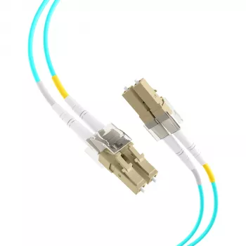 EFB Elektronik IPL-DF-LCULCU-3-1000 Cable de fibra óptica, 10 m, OM3, LC/UPC a LC/UPC, dúplex, LSZH, Aqua