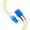 EFB Elektronik IPL-DF-LCUSCU-2-0200 Cable de fibra óptica monomodo OS2 dúplex, LC/UPC a SC/UPC, 2 m, Amarillo, LSZH