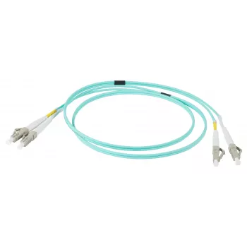 EFB Elektronik IPL-DR-LCULCU-3-0100 Cable de fibra óptica, 1 m, OM3, LC/UPC a LC/UPC, dúplex, LSZH, Aqua