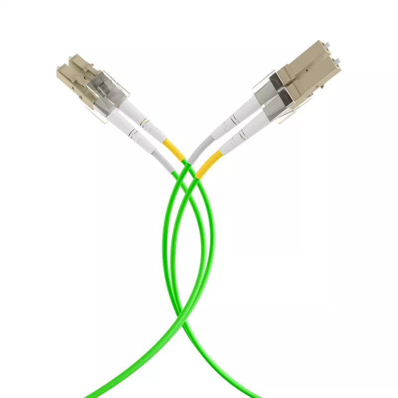 EFB Elektronik IPL-DR-LCULCU-5-1000 Cable de fibra óptica dúplex OM5 LC/UPC a LC/UPC 10 m LSZH Verde lima