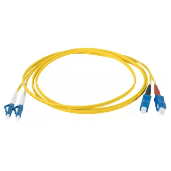 EFB Elektronik IPL-DR-LCUSCU-2-0050 Cable de fibra óptica, OS2, LC-SC, 0,5 m, Amarillo