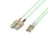 EFB Elektronik IPL-DR-LCUSCU-5-0100 Cable de conexión de fibra óptica, 1 m, OM5, LC a SC, Simplex, LSZH, Verde lima