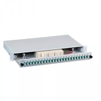 EFB Electronics Caja de empalmes extensible LC 12 Pigtails Offset 6 Acopladores OM3