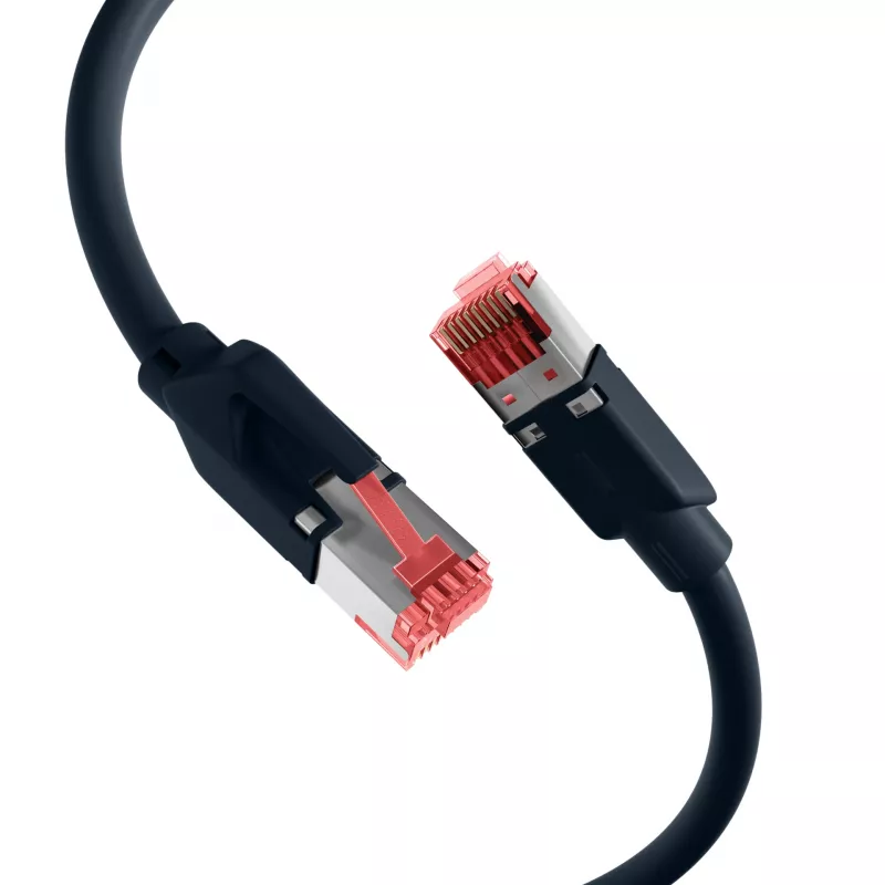 EFB-Elektronik Cable de conexión RJ45 Cat.6A S/FTP LSZH Draka UC900 TM21 Negro 40m
