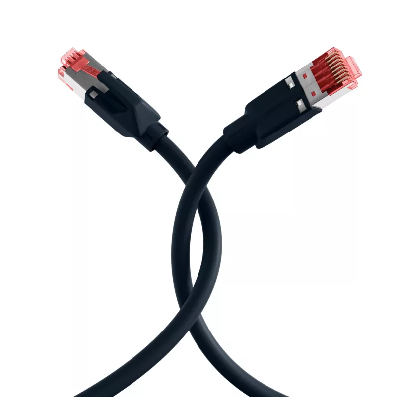 EFB-Elektronik Cable de conexión RJ45 Cat.6A S/FTP LSZH Draka UC900 TM21 Negro 40m