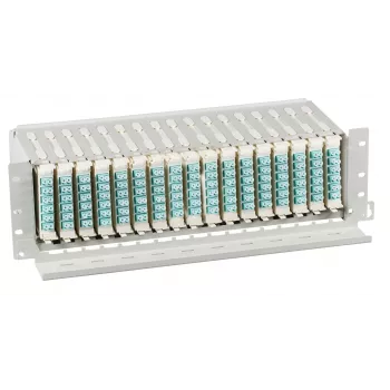EFB Elektronik Soporte FTTH 19 pulgadas 3U para 17 insertos de módulos FTTH-MODUL-X incl. gestión de cables