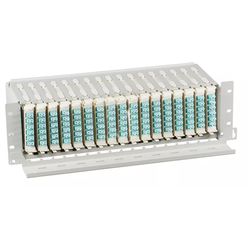 EFB Elektronik Soporte FTTH 19 pulgadas 3U para 17 insertos de módulos FTTH-MODUL-X incl. gestión de cables