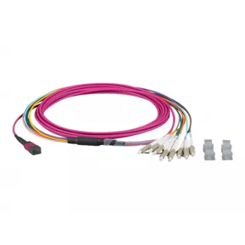 EFB-Elektronik Cable de conexión matricial MTP-F/LC 8 fibras OM4, LSZH, Erika Violeta, 10m