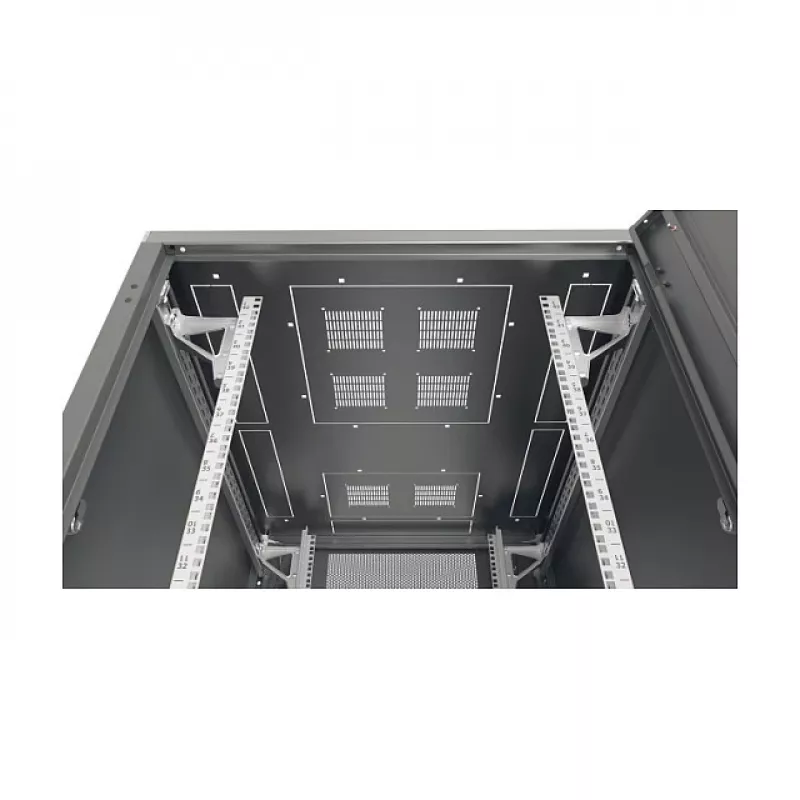 EFB Elektronik PRO Armario servidor 42HE 800x800mm puertas perforadas divididas RAL 9005 (PRO-4288TS.P2)