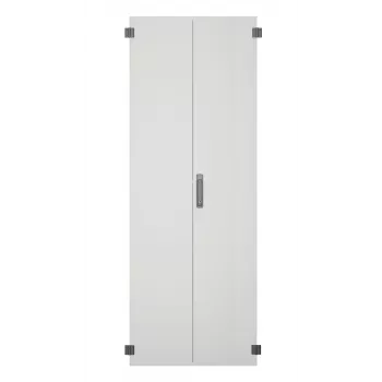 EFB PRO-TUR428S2.GR Puerta de armario para PRO 42HE, ancho 800 mm, acero, 2 piezas, tirador giratorio, RAL 7035 gris claro