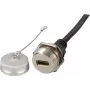 EFB-Elektronik Conector HDMI de montaje en panel IP67, M25, conector hembra a conector macho, 1,0 m