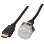 EFB Elektronik conector HDMI de panel IP67, M25, HDMI A-A hembra-macho, puerto de servicio, cordón de sujeción, 1,0 m