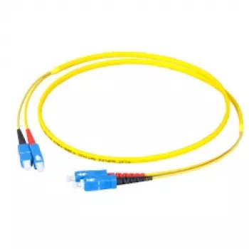 EFB-Elektronik Latiguillo dúplex SC-SC 9/125µm OS2 LSZH Flat Twin 3x5mm amarillo 40m